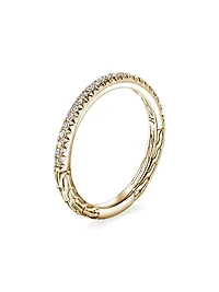 JH Essentials Pavé 14K Yellow Gold & 0.24 TCW Diamond Band Ring