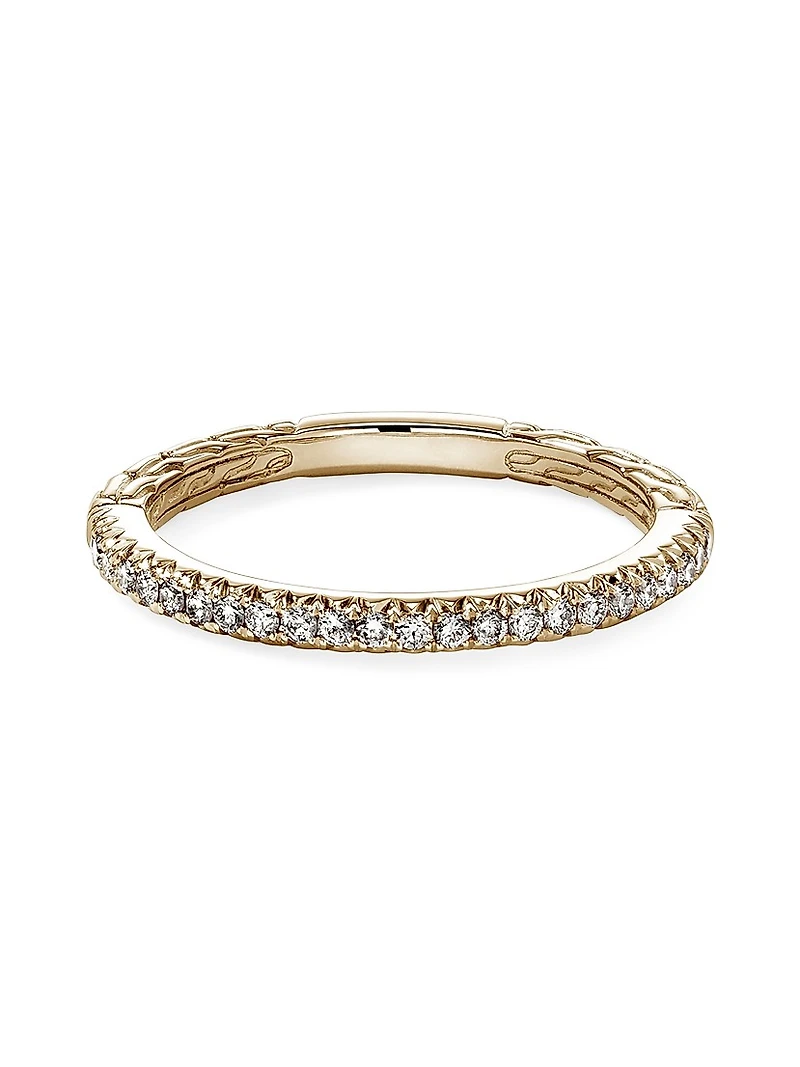JH Essentials Pavé 14K Yellow Gold & 0.24 TCW Diamond Band Ring