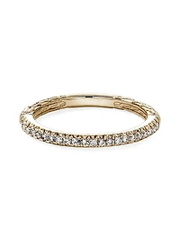 JH Essentials Pavé 14K Yellow Gold & 0.24 TCW Diamond Band Ring