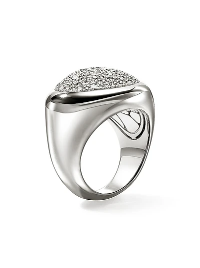 Pebble Sterling Silver & 1.86 TCW Diamond Ring