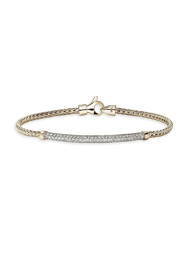 JH Essentials Pavé 14K Yellow Gold & 0.68 TCW Diamond Bracelet