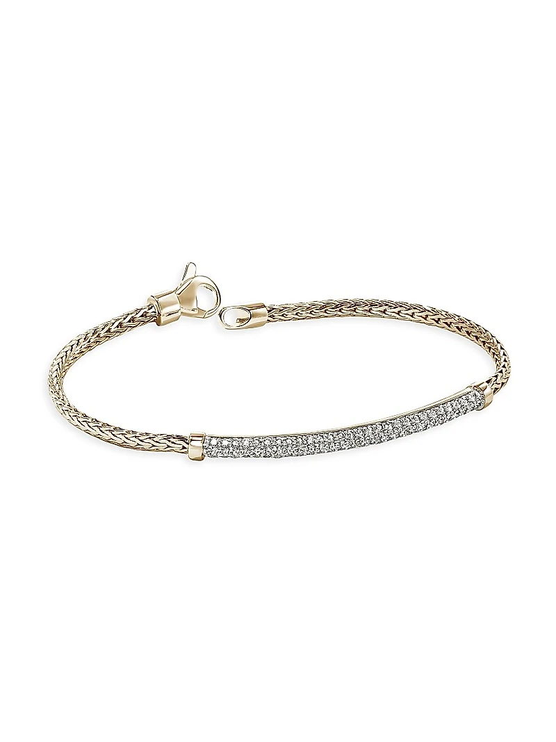 JH Essentials Pavé 14K Yellow Gold & 0.68 TCW Diamond Bracelet