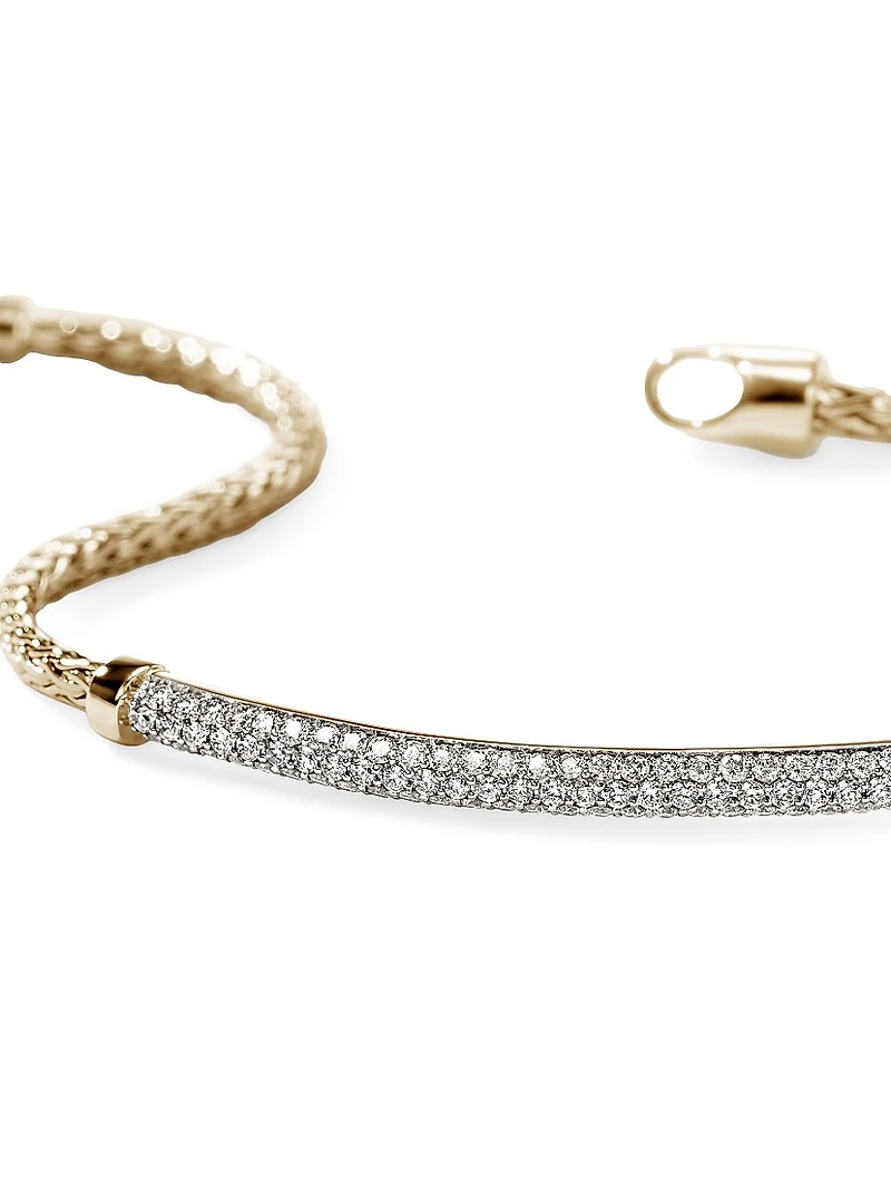 JH Essentials Pavé 14K Yellow Gold & 0.68 TCW Diamond Bracelet