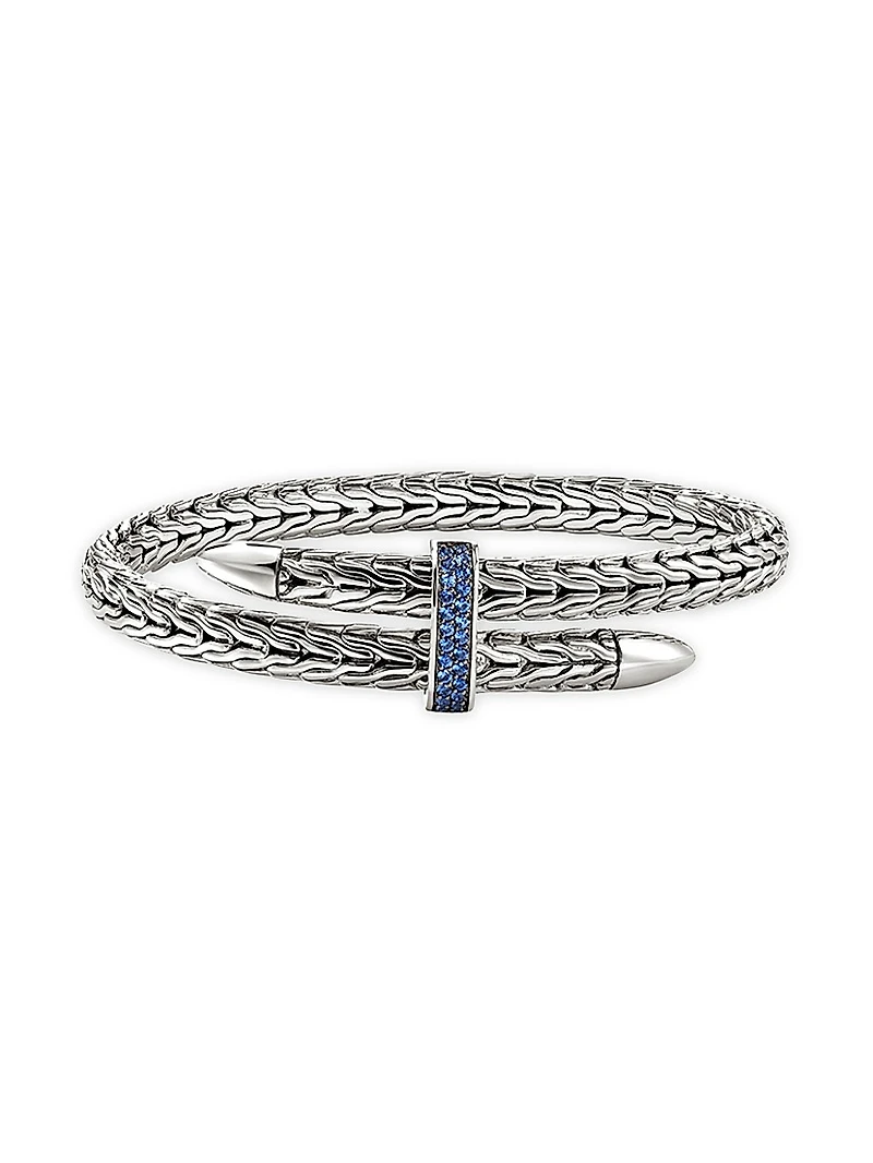 Spear Sterling Silver & Blue Sapphire Bracelet
