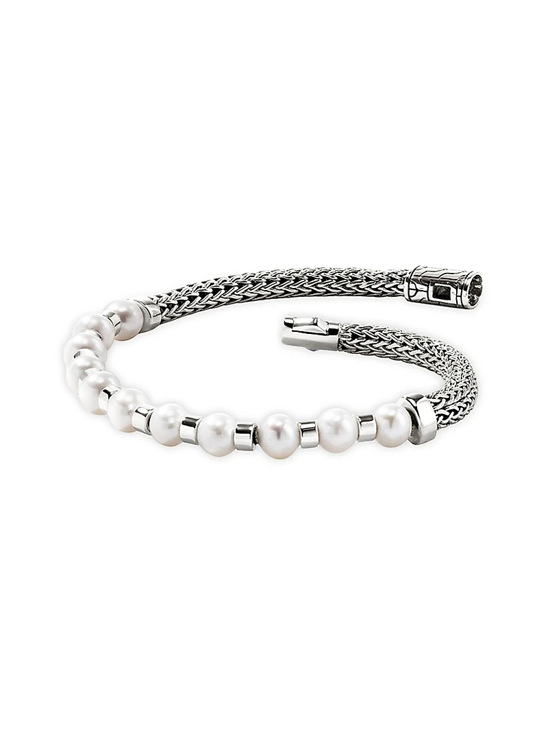 JH Essentials Sterling Silver & Cultured Freshwater Pearl Bracelet
