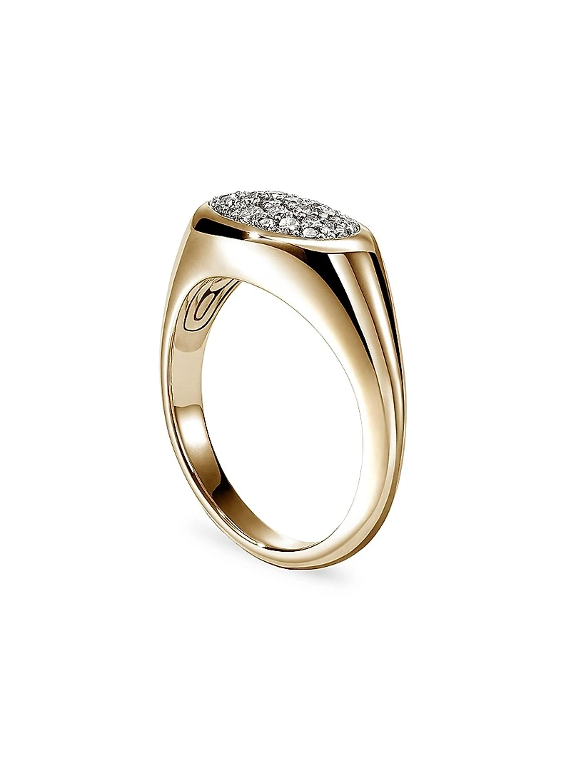 Pebble 14K Yellow Gold & 0.23 TCW Diamond Ring
