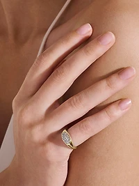 Pebble 14K Yellow Gold & 0.23 TCW Diamond Ring