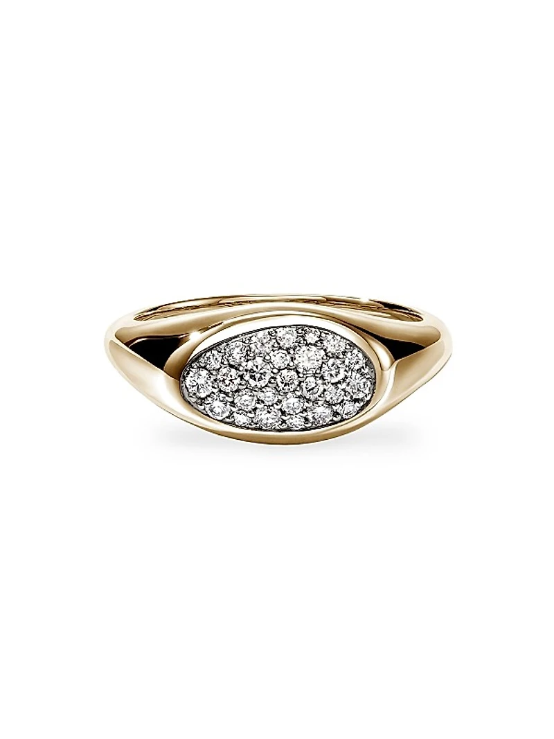 Pebble 14K Yellow Gold & 0.23 TCW Diamond Ring