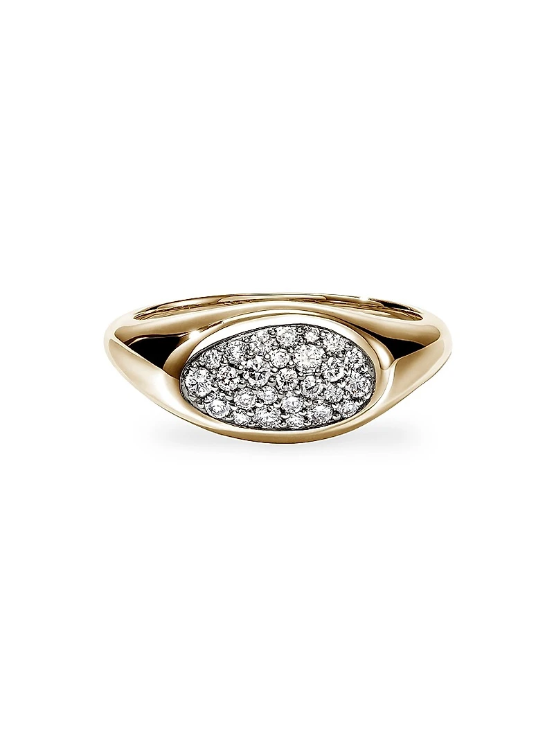 Pebble 14K Yellow Gold & 0.23 TCW Diamond Ring