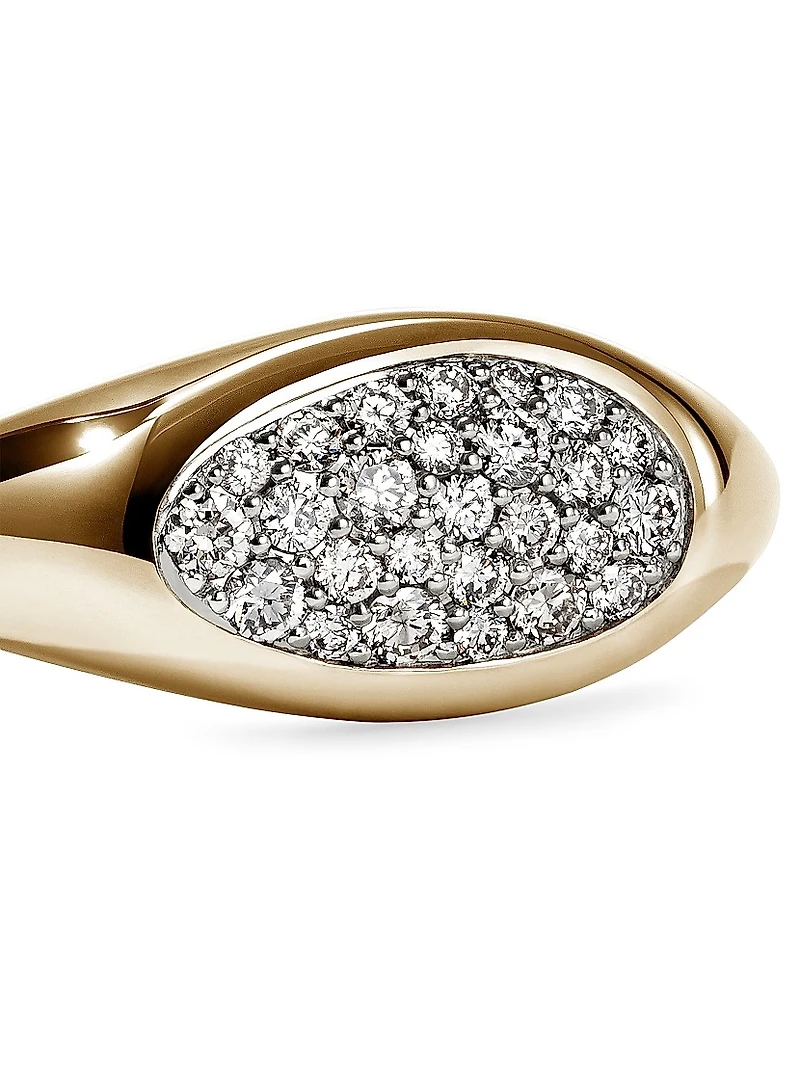 Pebble 14K Yellow Gold & 0.23 TCW Diamond Ring