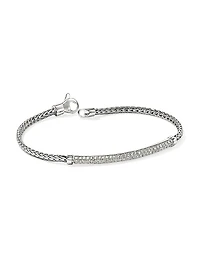 JH Essentials Pavé Sterling Silver & 0.68 TCW Diamond Bracelet