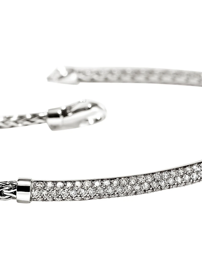 JH Essentials Pavé Sterling Silver & 0.68 TCW Diamond Bracelet