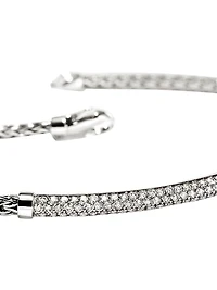 JH Essentials Pavé Sterling Silver & 0.68 TCW Diamond Bracelet