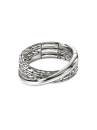 JH Essentials Sterling Silver Crossover Ring