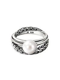 JH Essentials Sterling Silver & Cultured Freshwater Pearl Ring