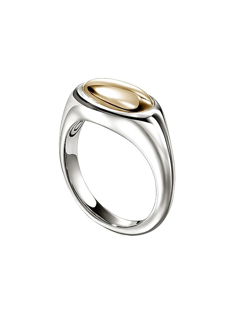 Pebble 14K Yellow Gold & Sterling Silver Ring