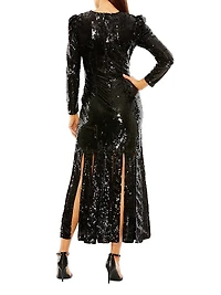 Fringed Sequined Cocktail Dress