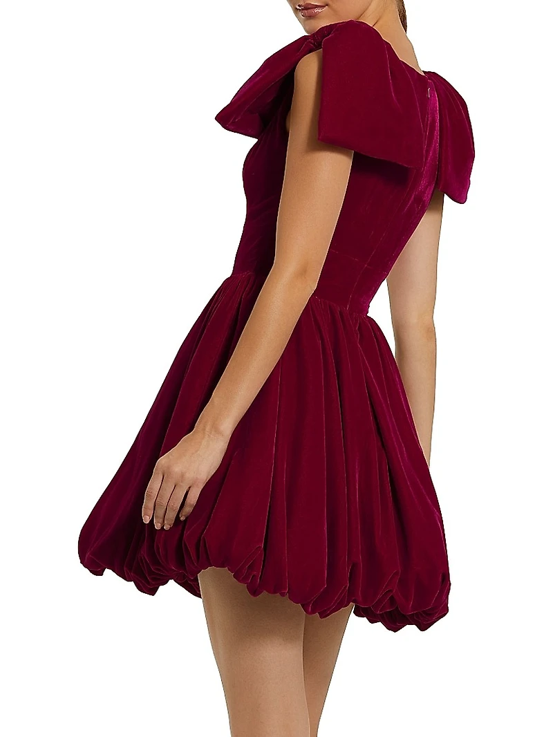 Bow Shoulder Cocktail Minidress