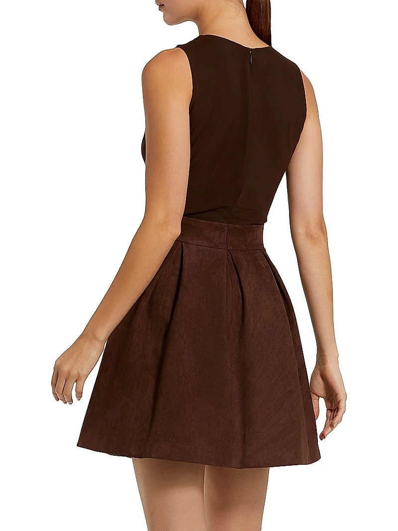 Mix Media A-Line Minidress