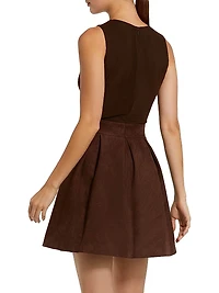 Mix Media A-Line Minidress