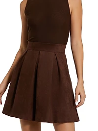 Mix Media A-Line Minidress