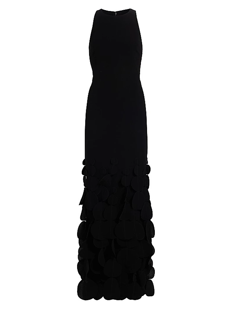 Crepe Sleeveless Sheath Gown