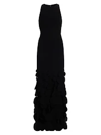 Crepe Sleeveless Sheath Gown