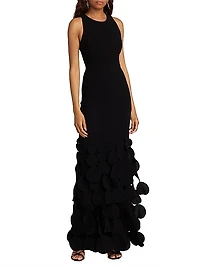 Crepe Sleeveless Sheath Gown