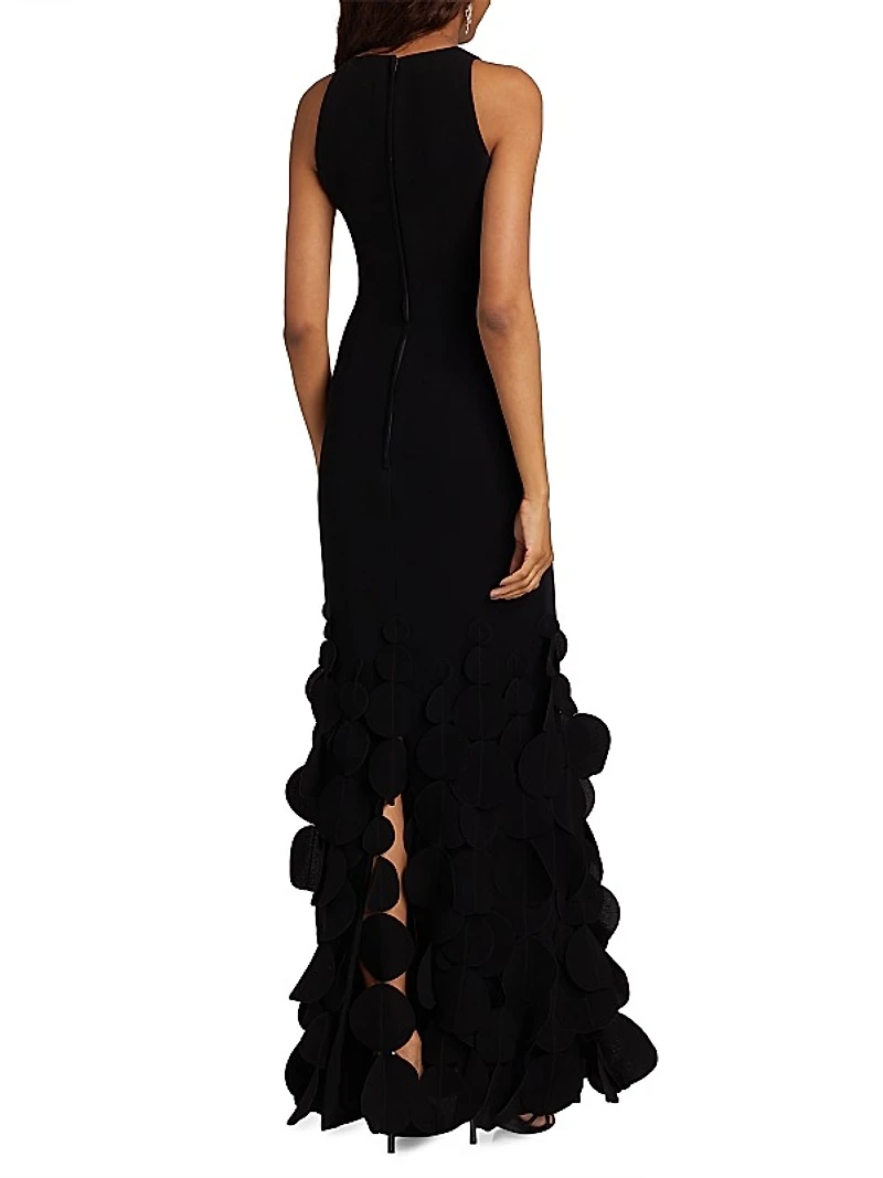 Crepe Sleeveless Sheath Gown