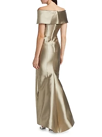 Embroidered Silk Radzimir Off-the-Shoulder Gown