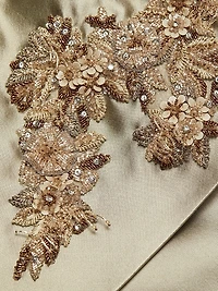 Embroidered Silk Radzimir Off-the-Shoulder Gown