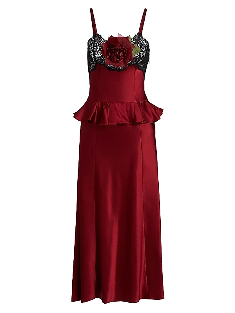 Floral Silk Sleeveless Slipdress