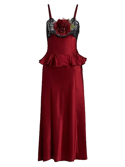 Floral Silk Sleeveless Slipdress