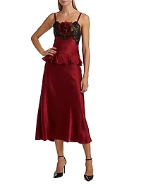 Floral Silk Sleeveless Slipdress