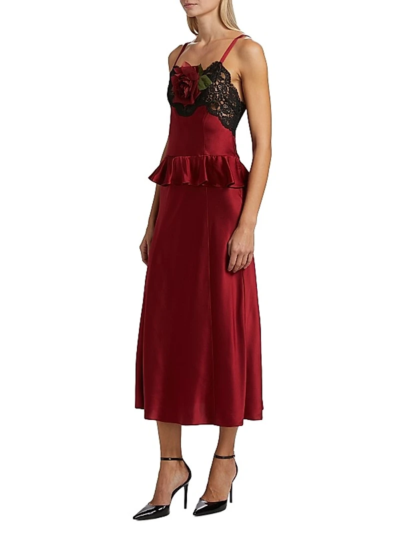 Floral Silk Sleeveless Slipdress