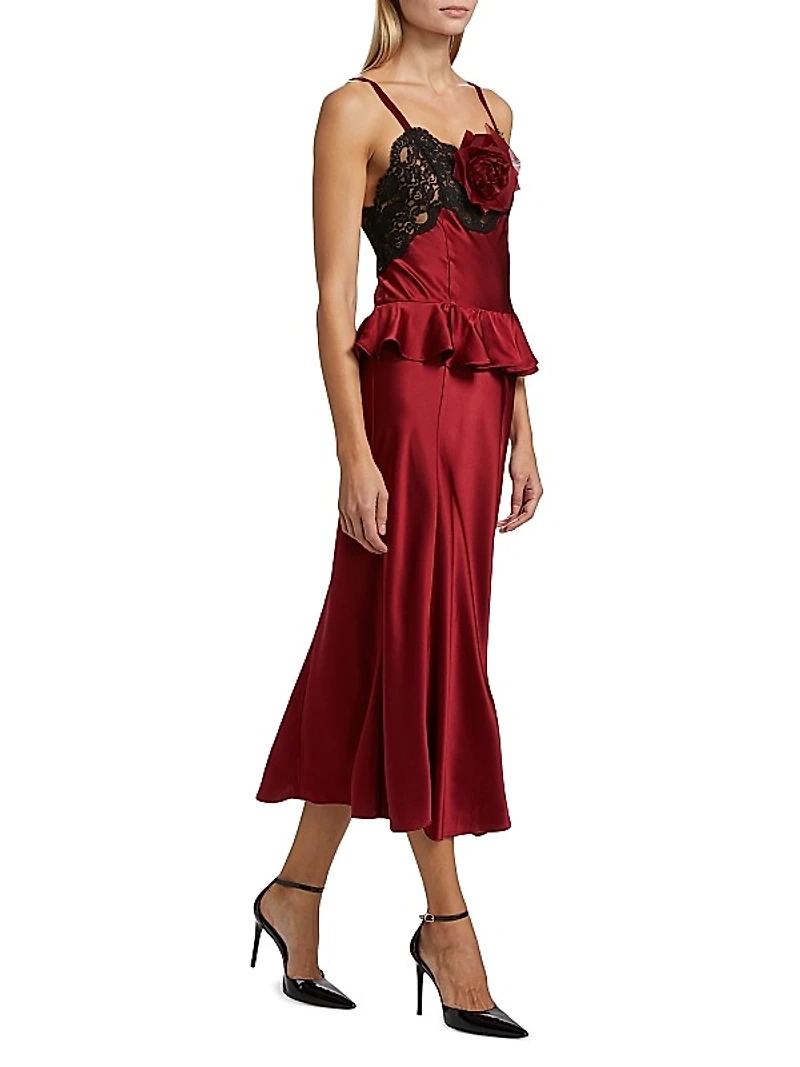 Floral Silk Sleeveless Slipdress