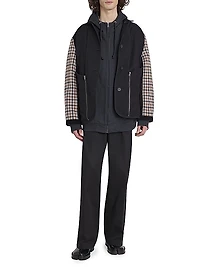 Wool & Cotton Button-Up Coat