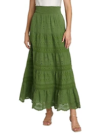 Aisha Tiered Midi-Skirt