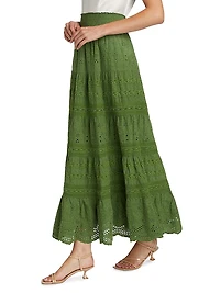 Aisha Tiered Midi-Skirt