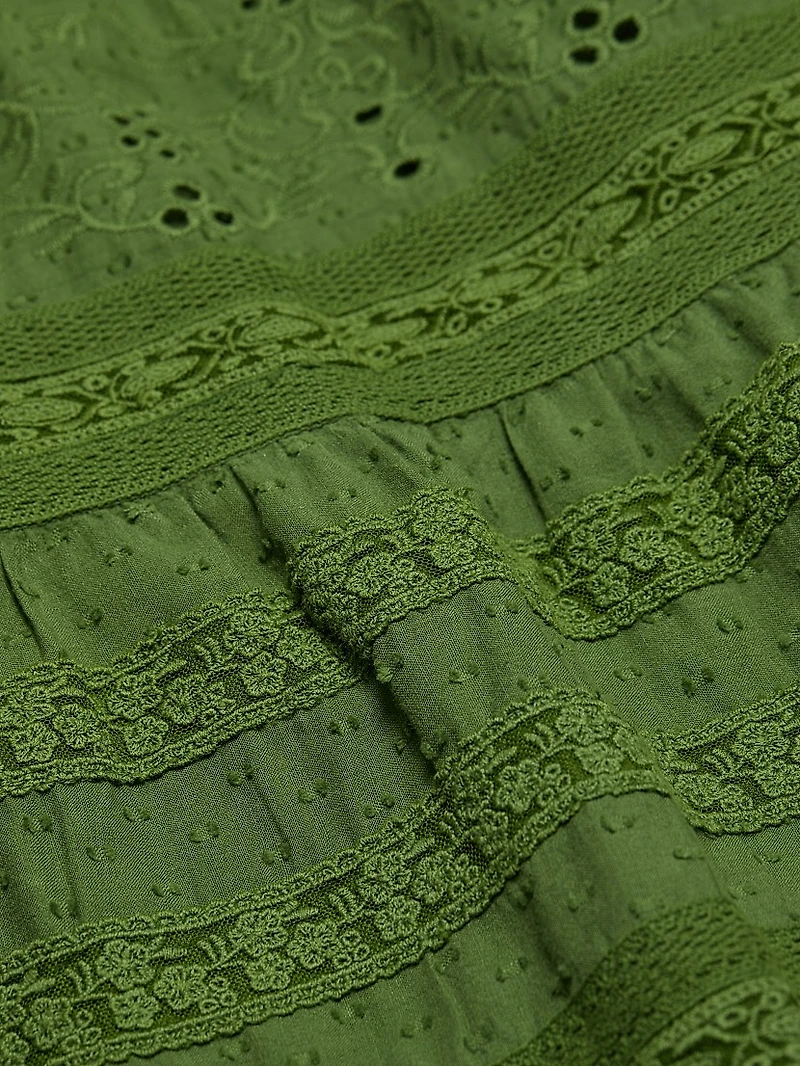 Aisha Tiered Midi-Skirt