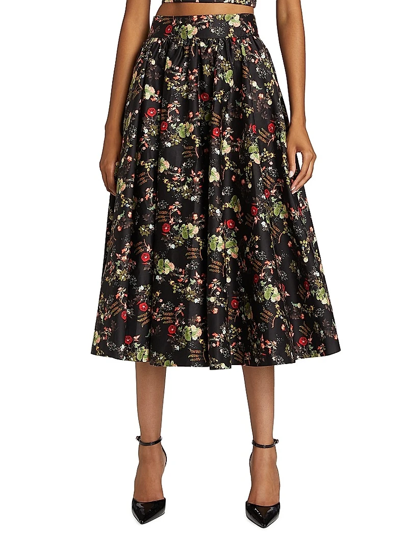 Nilda Floral Midi-Skirt