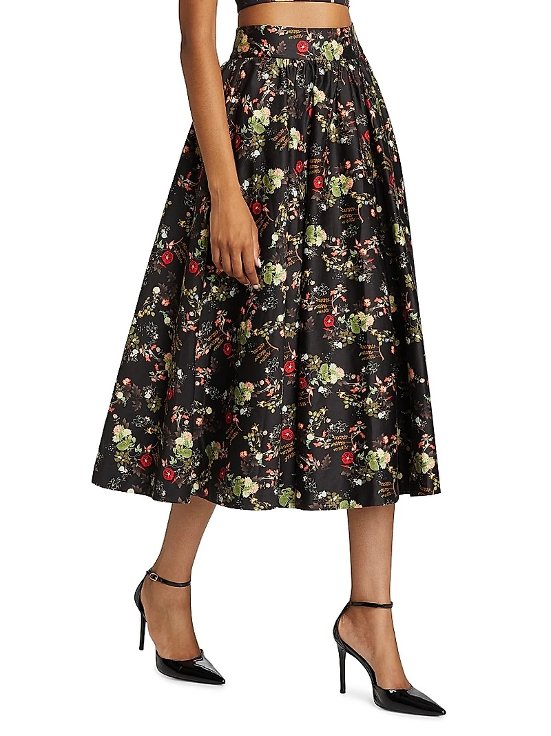 Nilda Floral Midi-Skirt