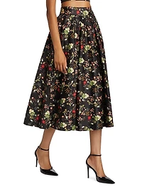 Nilda Floral Midi-Skirt