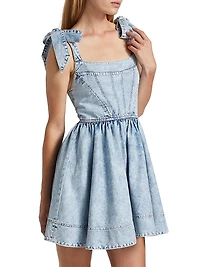Amina Denim Corset Minidress
