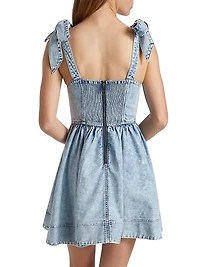 Amina Denim Corset Minidress