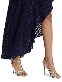 Lorena Textured High-Low Maxi Dress