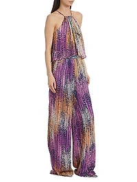 Leora Tie-Dye Dotted Jumpsuit