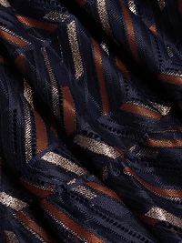 Blanch Chevron Halter Minidress