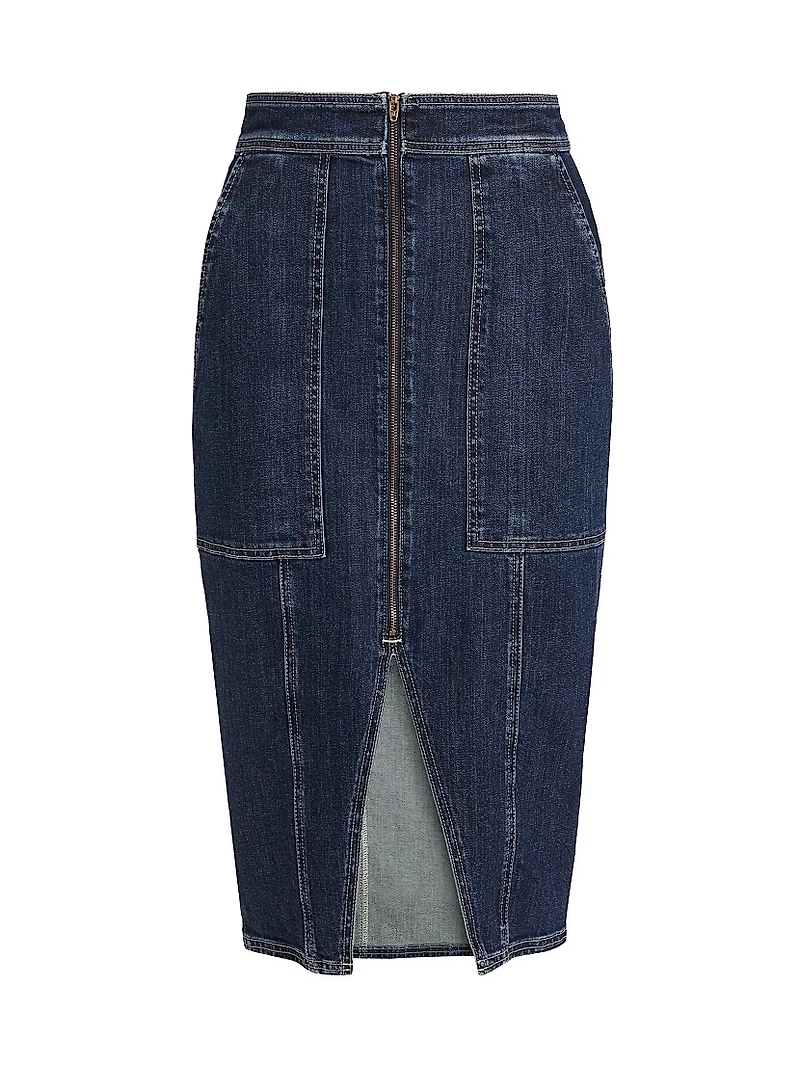 Marietta Denim Utility Midi-Skirt