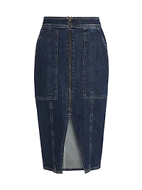 Marietta Denim Utility Midi-Skirt